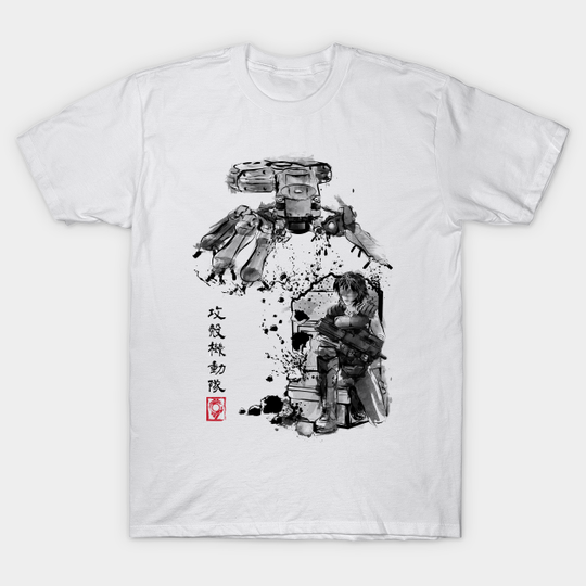 Discover Major vs Tank sumi-e - Ghost In The Shell - T-Shirt