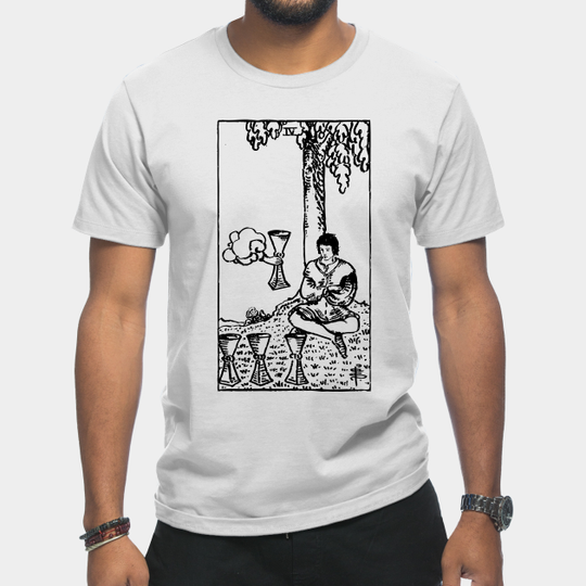 Discover Tarot Card 4 of Cups T-Shirt - Symbolizing Emotions