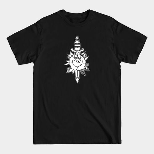 Discover HomeSchoolTattoo Dagger and Rose - Dagger - T-Shirt