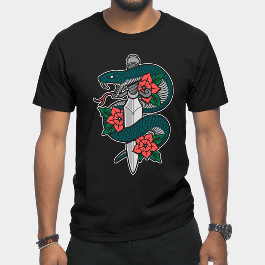 Discover Snake & Dagger II - Snake - T-Shirt