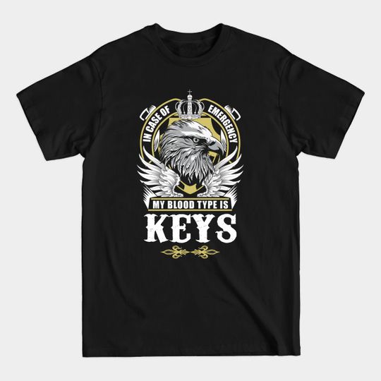 Discover Emergency Blood Type Keys T-Shirt