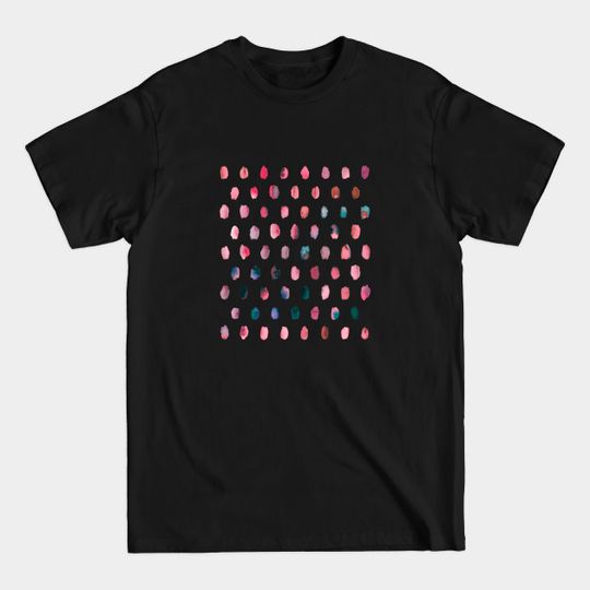 Discover Watercolor Palette Pink Dots - Strokes - T-Shirt