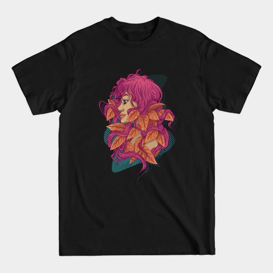 Discover Pink n´ leaves - Pink Hair - T-Shirt