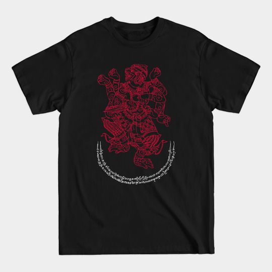 Discover Hanuman Spiritual Sak Yant Colorful Abstract Design - Hanuman - T-Shirt