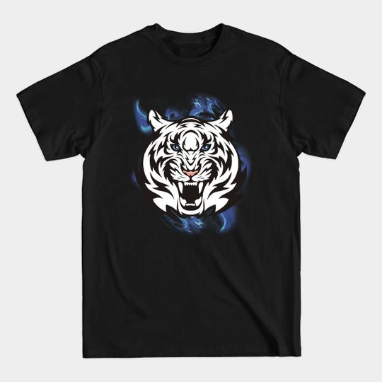 Discover White Tiger with Blue Eyes - Tiger Face - T-Shirt