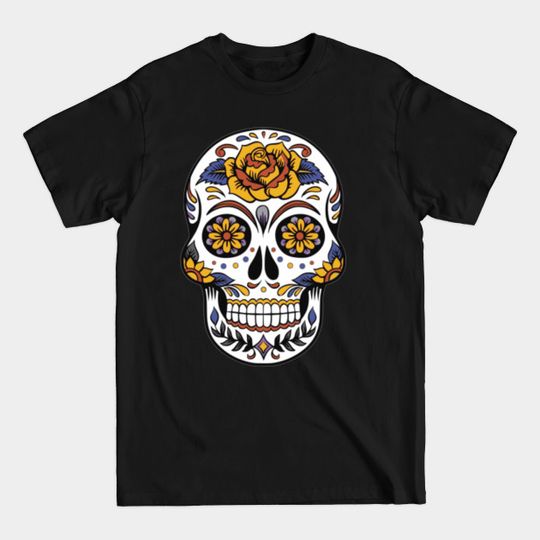 Discover Day of the Dead colored Face - Day Of The Dead - T-Shirt