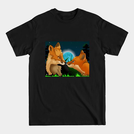 Discover Foxes Nose to Nose - Fox - T-Shirt
