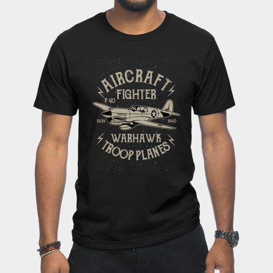 Discover Aircraft Fighter Warhawk Airplane - Airplane - T-Shirt