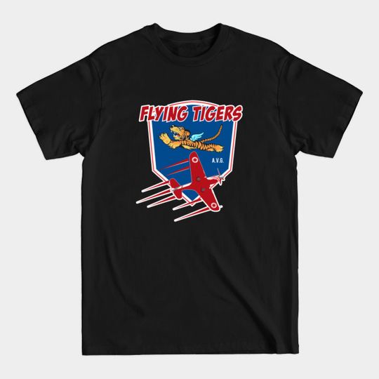 Discover Flying Tiger A.V.G. P-40 Warhawk - P 40 Warhawk Fighter Aircraft Design - T-Shirt