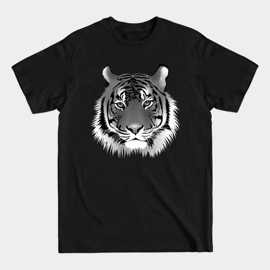 Discover Tiger Head in Gray - Tiger - T-Shirt