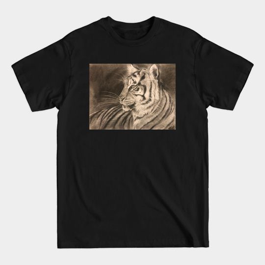 Discover Charcoal Tigress - Tiger Artwork - T-Shirt