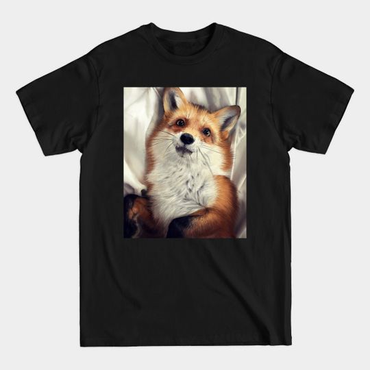 Discover Cute fox in the style of realism - Fox - T-Shirt