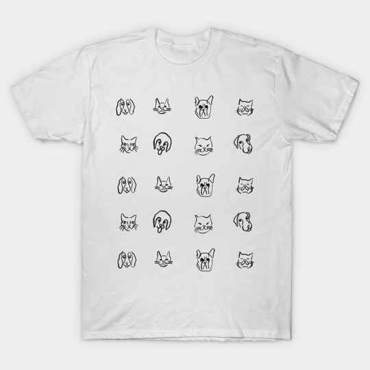Discover Funny Cat And Dog All in - Cat And Dog - T-Shirt