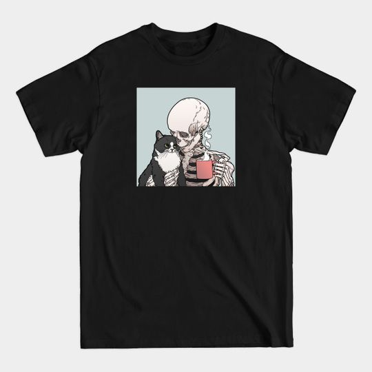 Discover Kitty & Coffee - Tuxedo Cat - T-Shirt