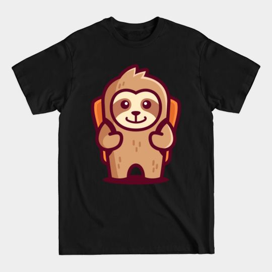 Discover Cute sloth with a backpack mascot - Sloth Cute Sloths Animal Animals - T-Shirt