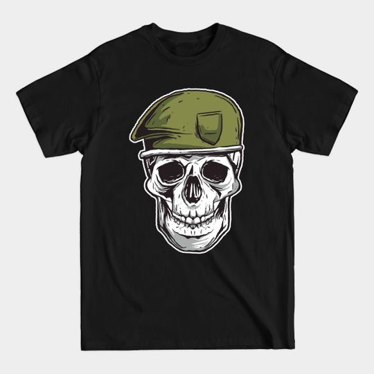 Discover Scary Military Skull - Military - T-Shirt
