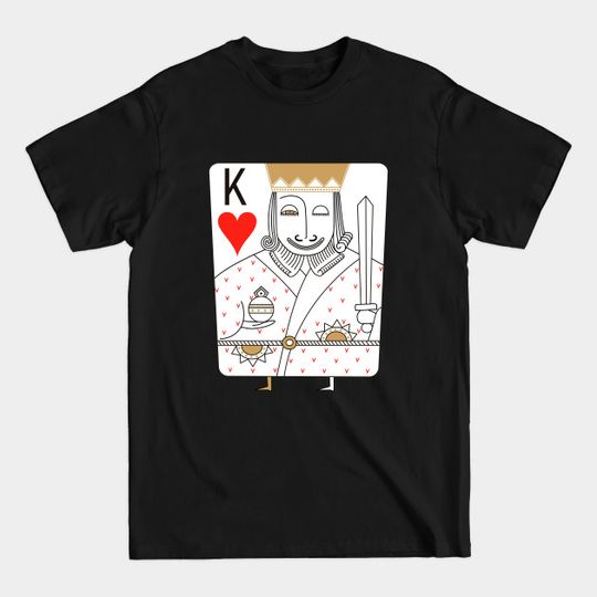 Discover King heart red love - King Card - T-Shirt