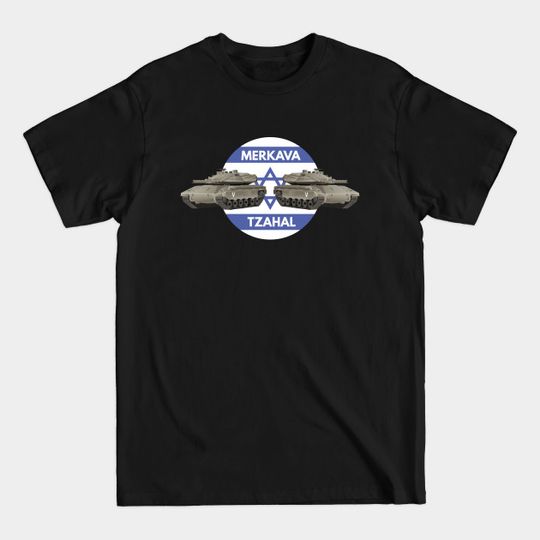 Discover Israeli Tanks Merkava with Flag - Merkava Tank - T-Shirt