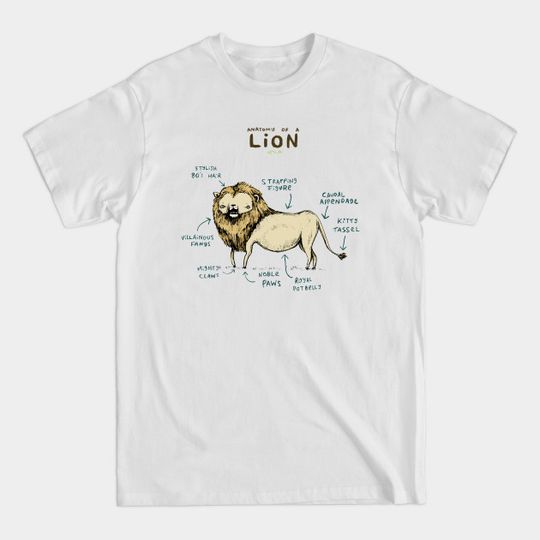 Discover Anatomy of a Lion - Vintage - T-Shirt