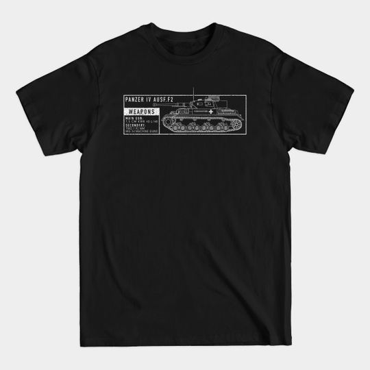 Discover Panzer IV F2 German WW2 Tank Blueprint Gift - Panzer Iv F2 German Ww2 Tank - T-Shirt