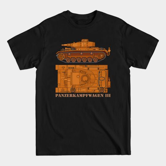 Discover Panzer III German WWII Tank Diagram T-Shirt