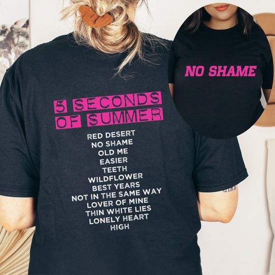 Discover Side 5 Seconds of Summer No Shame 2022 Tour  Shirt,