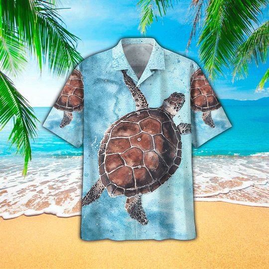 Discover Sea Turtle Blue Vintage Hawaii Beach Shirt