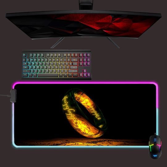 Discover Lord of the rings led mouse mat, LOTR rgb mouse pad, gaming mouse pad