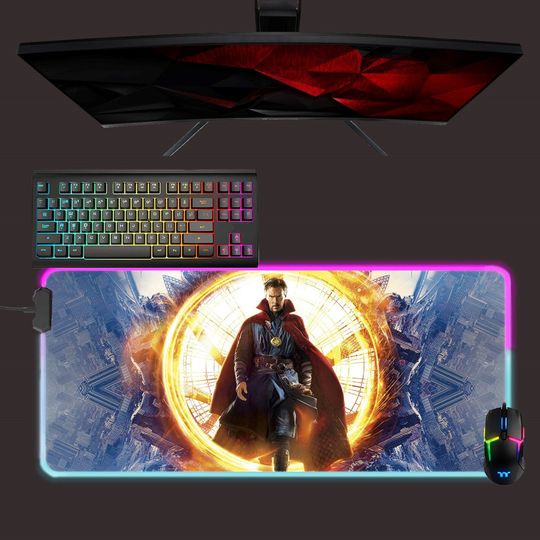 Discover Dr Strange led mouse mat, rgb mouse pad, gaming mouse pad