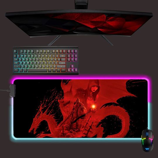 Discover Dragon Age led mouse mat, Origins rgb mouse pad, gaming mouse pad