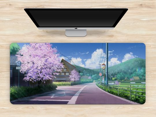 Discover Anime Mousepad | XL rectangular non-slip gaming mouse pad | XXL extra large wide desk mat | Anime aesthetic scenery landscape