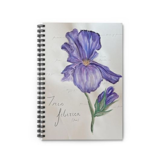 Discover Iris Floral Spiral Notebook - Ruled Line
