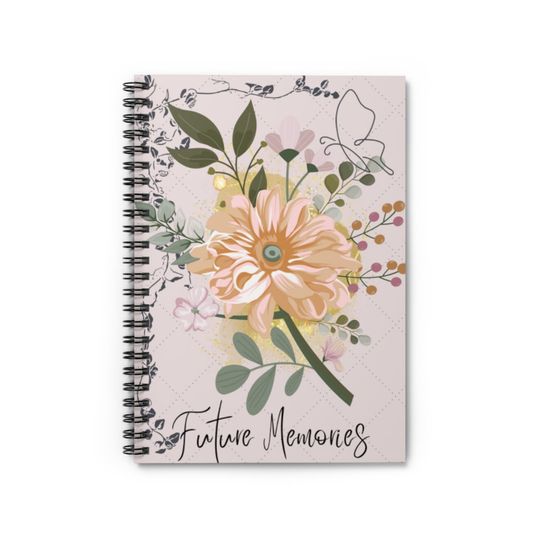 Discover Spiral Notebook - Ruled Line - floral- flowers- journal- write your dreams- your memories from the future