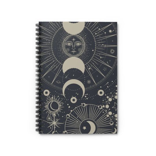 Discover Astrology Spiral Notebook, Zodiac Notebook (Ruled Line)