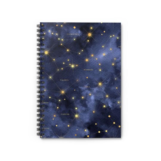 Discover Zodiac Journal, Spiral Notebook - Ruled Line