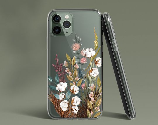Discover FALL COTTON iPhone Case Clear, New iPhone SE 2 Case Celestes Cases, iPhone Case Floral