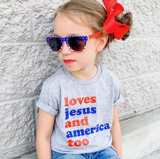 Discover Loves Jesus and America Too T Shirt