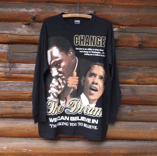 Discover Vintage President Barack Obama Martin Luther King T-shirt