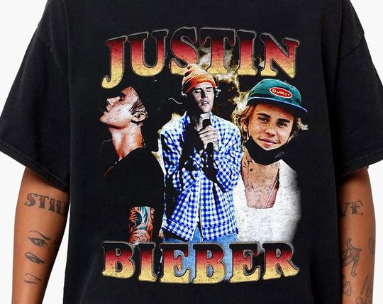 Discover Justin Bieber Vintage Merch T-Shirt for Fans