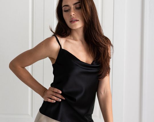 Discover Silk Cowl Neck Casual Camisole Top