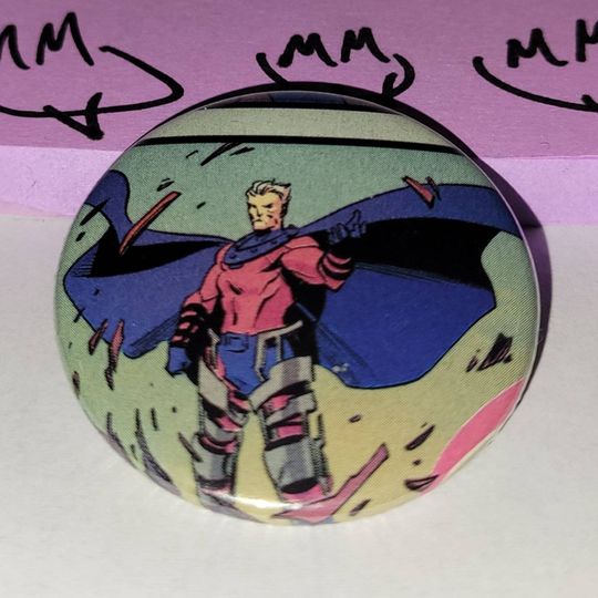 Discover Comic Book 1.5 Button// Magneto