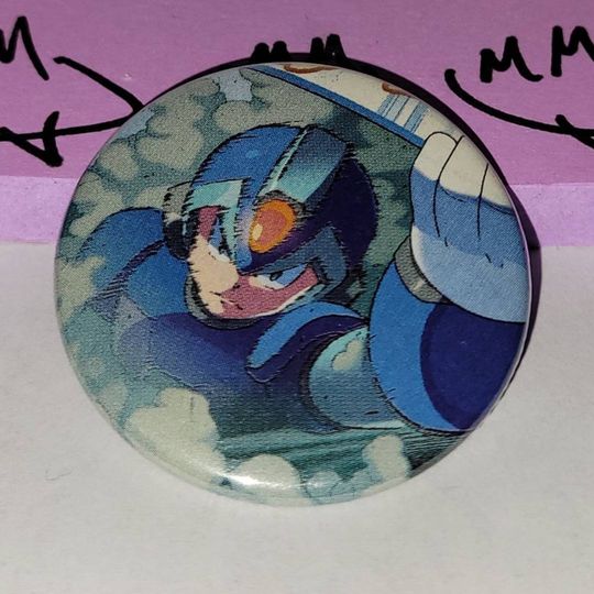 Discover Comic Book 1.5 Button// Mega Man