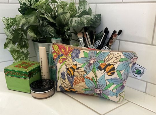 Discover Borage and Bees Handmade Makeup Bag