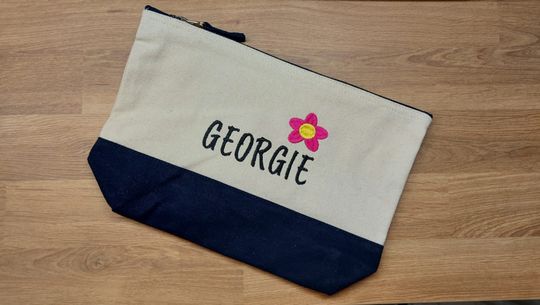 Discover Embroidered Personalized Makeup Bag