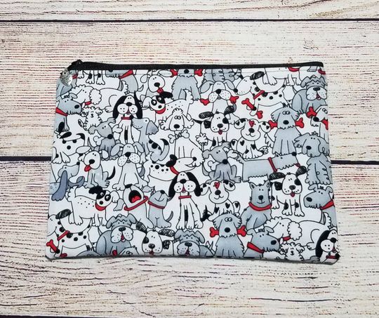 Discover Zipper Pouch, Makeup Bag, Gift for Dog Mom, Cosmetic Bag, Accessory Pouch, Make Up Bag