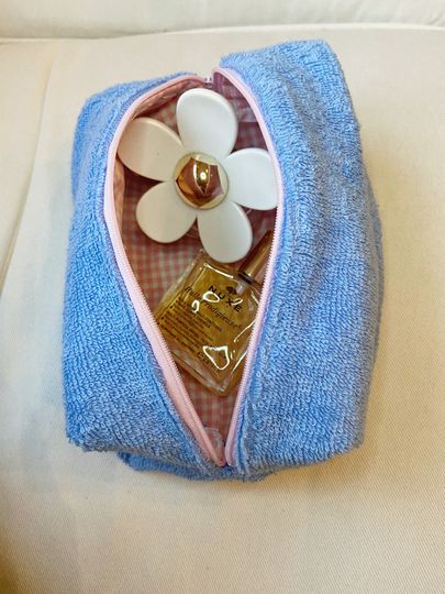 Discover Terry cloth cosmetic bag