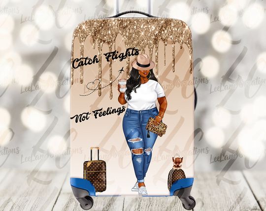 Discover Cute Girl Personalized Luggage Cover - Travel Accessory