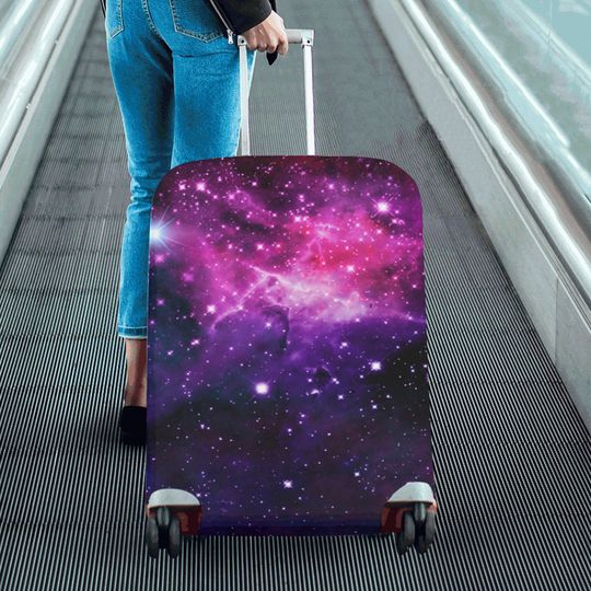 Discover Galaxy Theme Luggage Cover - Space Art Travel Accessory