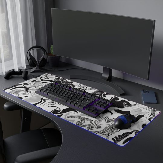 Discover LED Gaming Mouse PadClassic Gamer Desk Accessory - Office Decor - Mouse Pads - Gaming Pad