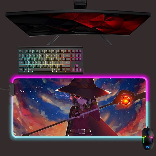 Discover KonoSuba Megumin LED Mouse Pad for Gamers